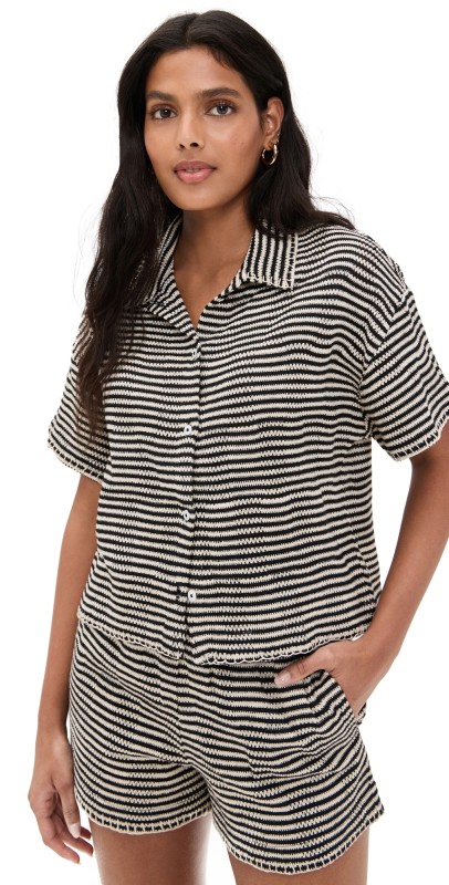 Z Supply Monaco Crochet Top Black