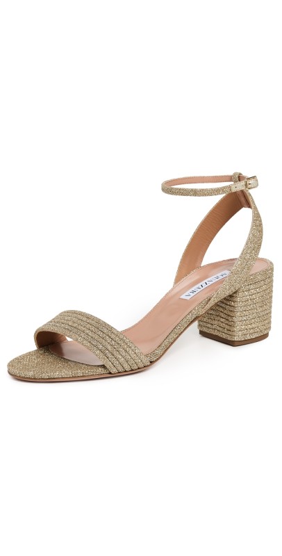 Aquazzura Sundance Sandals 50mm Platino