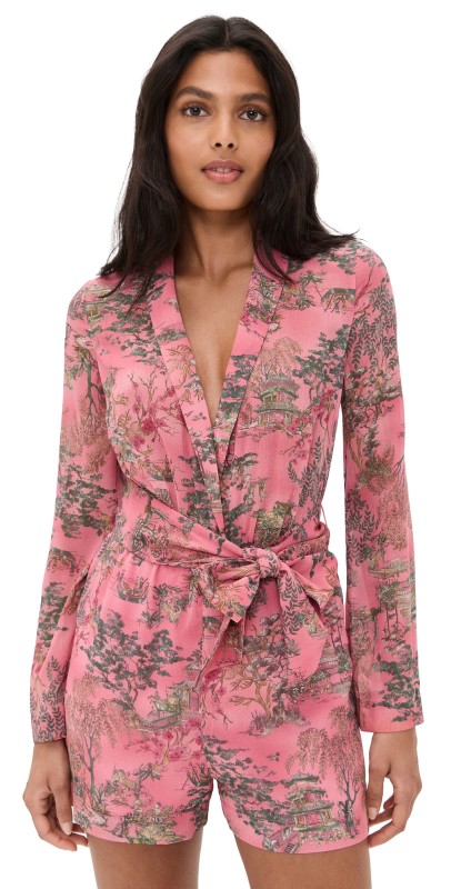 L'AGENCE Arabell Romper Mauve Multi Kesi Print