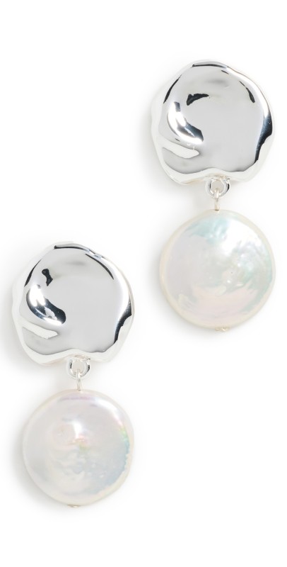 Lizzie Fortunato Coin Reflection Earrings Silver