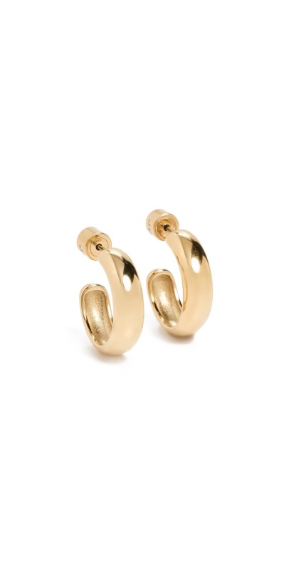 Jenny Bird Small Staple Hoops High Polish Gold