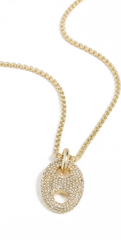BaubleBar Scarlett Reversible Necklace Clear/Gold