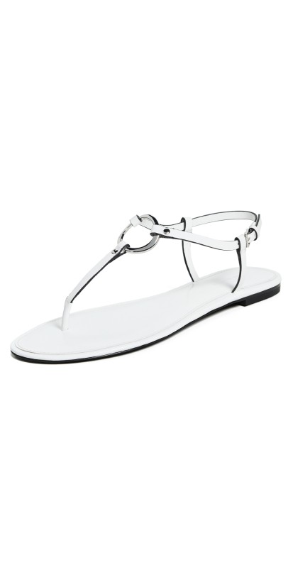 Tory Burch Ring Sandals Bianco