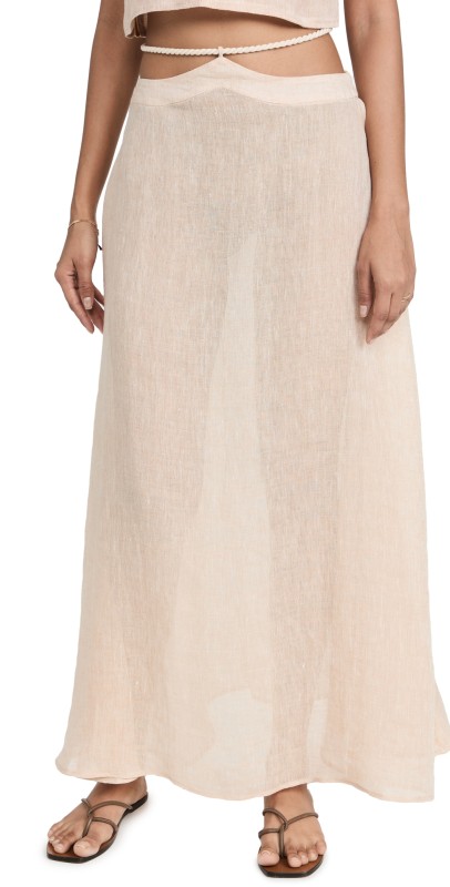 Le Kasha Bidsah Skirt Peach