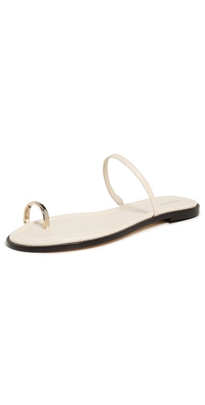 Reformation Cassandra Flat Sandals Almond Leather
