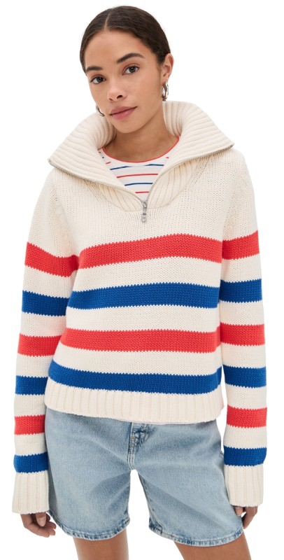 KULE The Matey Sweater Cream/True Blue/Poppy