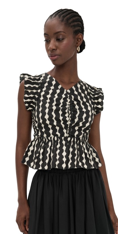 RAILS Cali Blouse Painted Noir