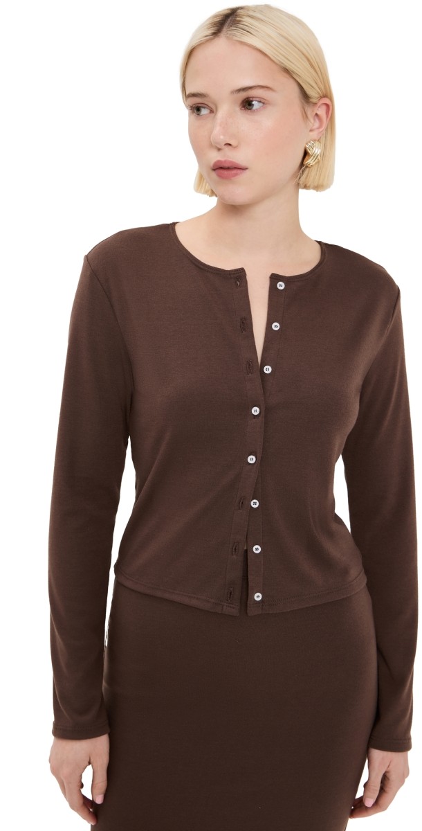 LE BOP Eloise Cardigan Crimson