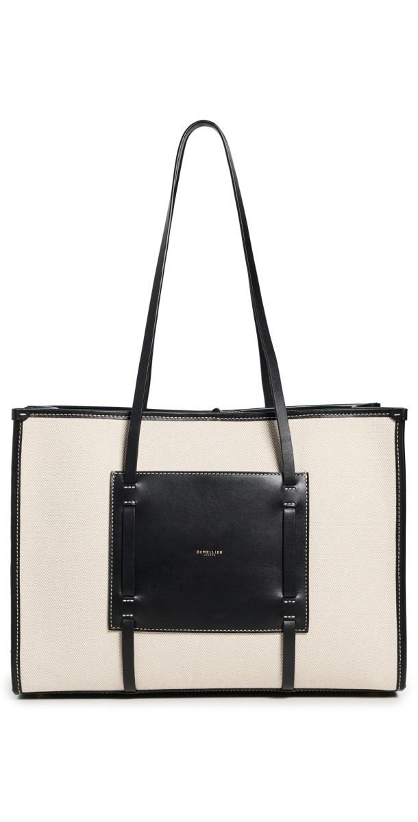 DeMellier Capri Bag Salt & Pepper/Black Smooth
