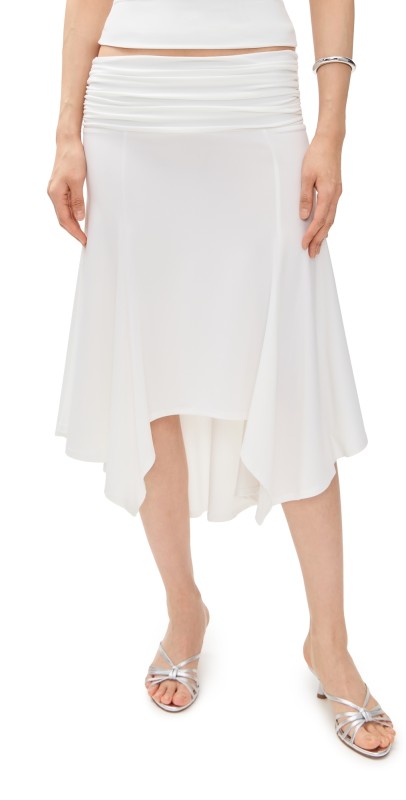 GUIZIO Soffiano Skirt Ivory
