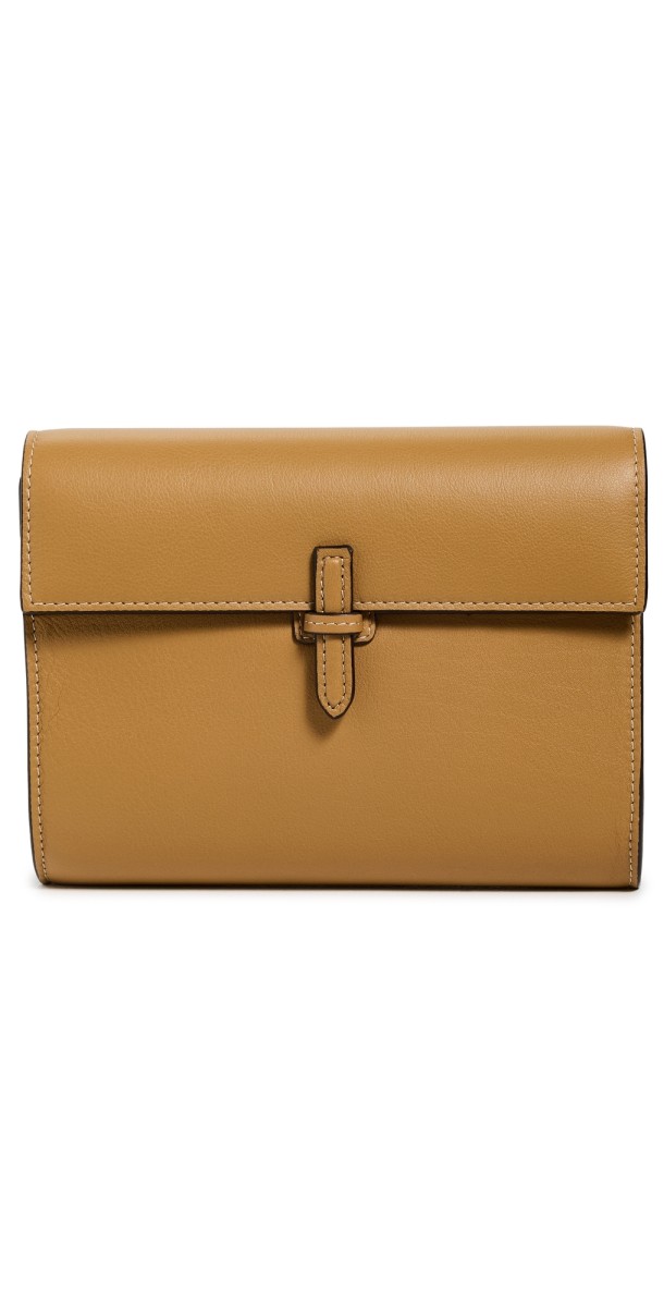 Hunting Season Small Soft Clutch in Nappa Caramel