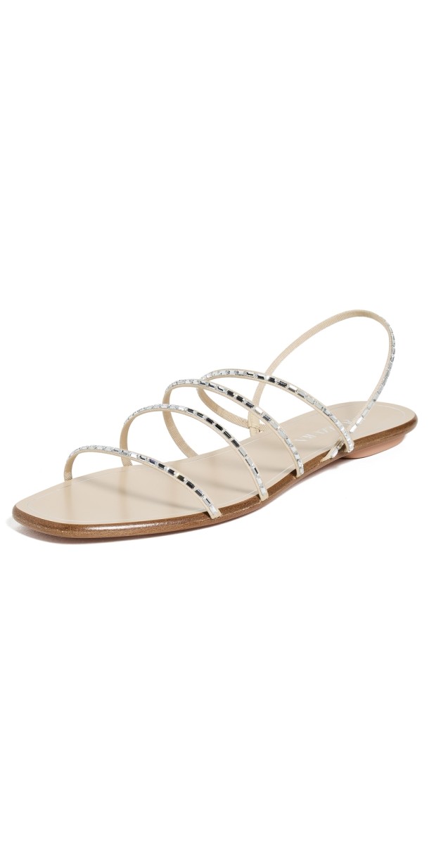 Aquazzura Mistica Sandal Flats New Nude
