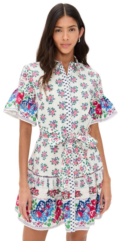 Shoshanna Lima Dress Rose/Navy Multi