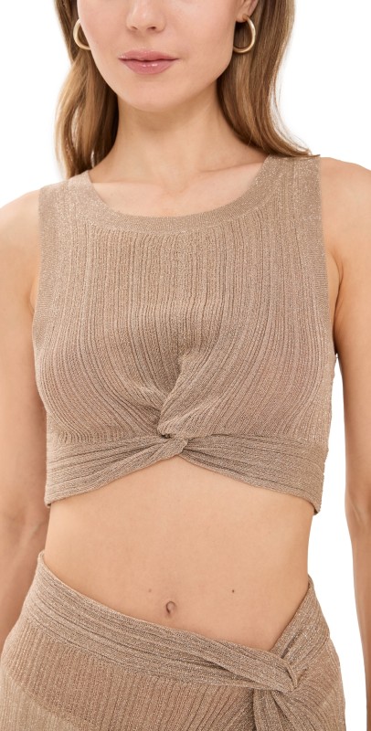 LSPACE Heart of Gold Tank Metallic Gold