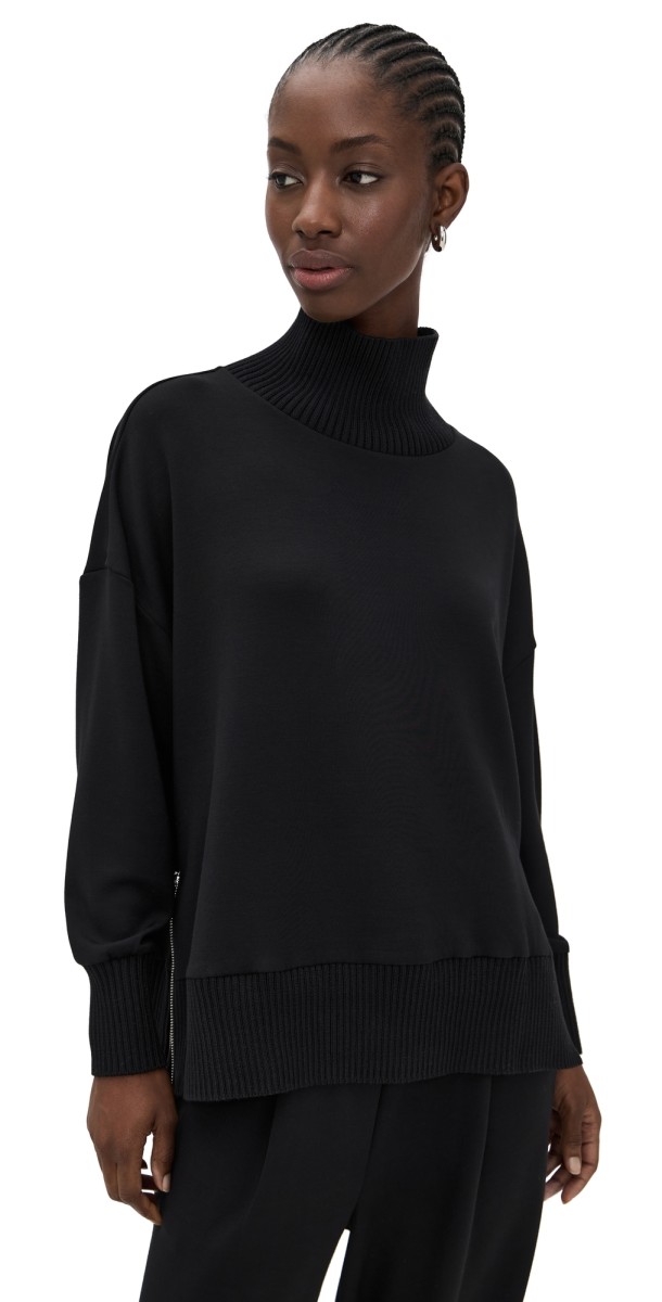 Varley Barker High Neck Sweatshirt Black