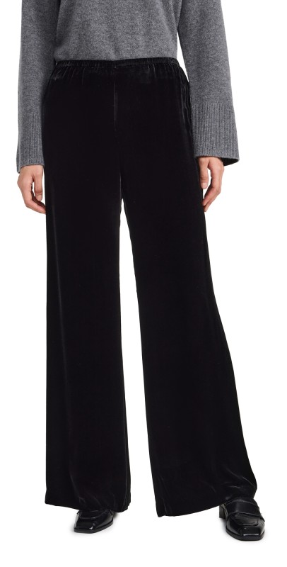 La Ligne Elasticated Velvet Pants Black
