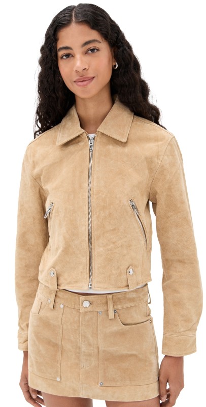 BLANKNYC Cinnamon Crunch Jacket Camel Suede