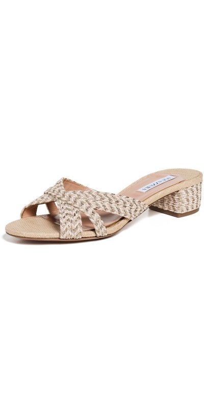 Aquazzura Sundance Beach Sandals 35mm Multi Natural