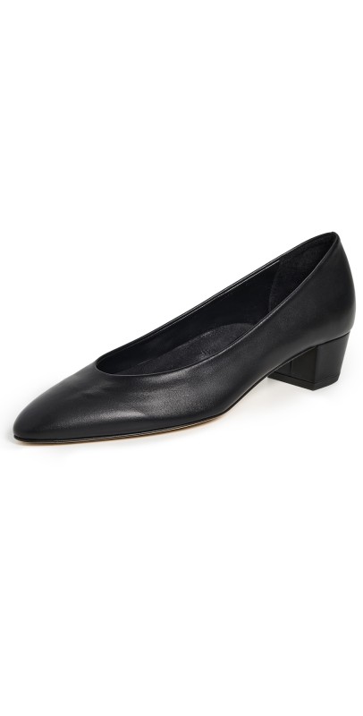 AEYDE Helia Nappa Leather Black Heels Black