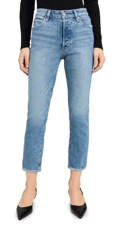 PAIGE Billy Crop Jeans Cats Meow Distressed