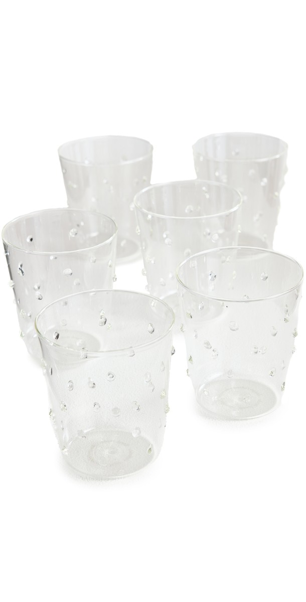 Misette Hand-Blown Bubble Tumbler Set of 2 Candy Blu