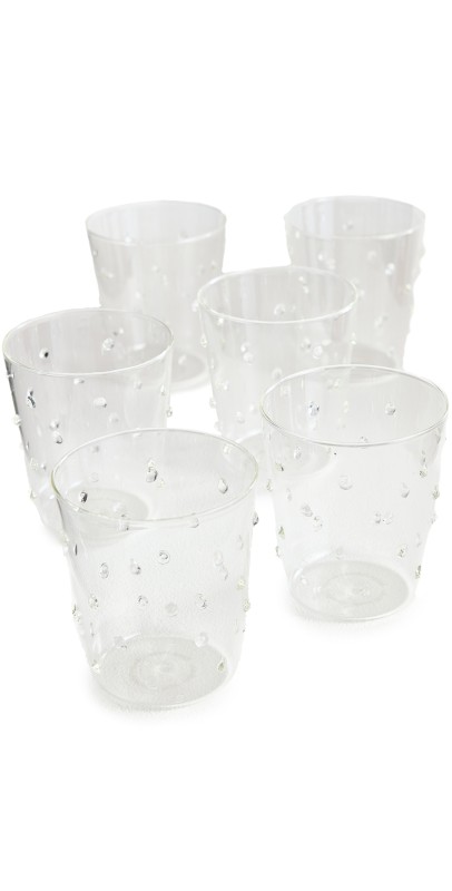 Misette Hand-Blown Bubble Tumbler Set of 2 Candy Blu