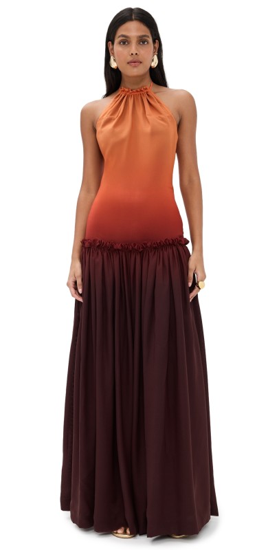 Rendoll Sunset Dress Orange Ombre