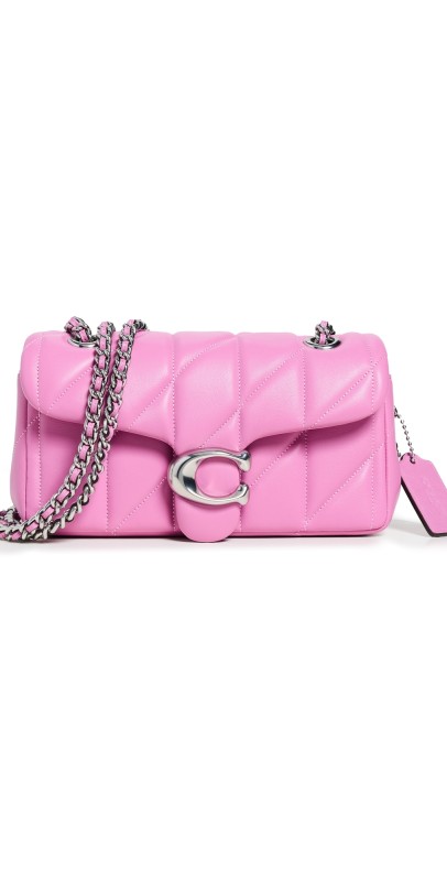 Coach Quilted Tabby Shoulder Bag 20 with Chain B4/Fuchsia