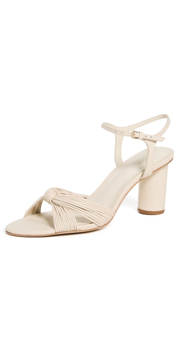 Reformation Petra Cylinder Heels Almond Leather