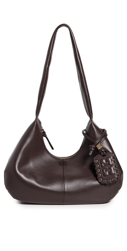GANNI Ganni Bou Hobo Bag Seal Brow