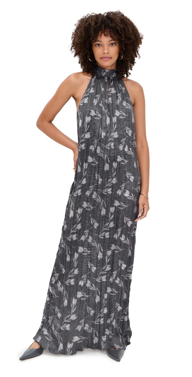 Sabina Musayev London Dress Graphite Print