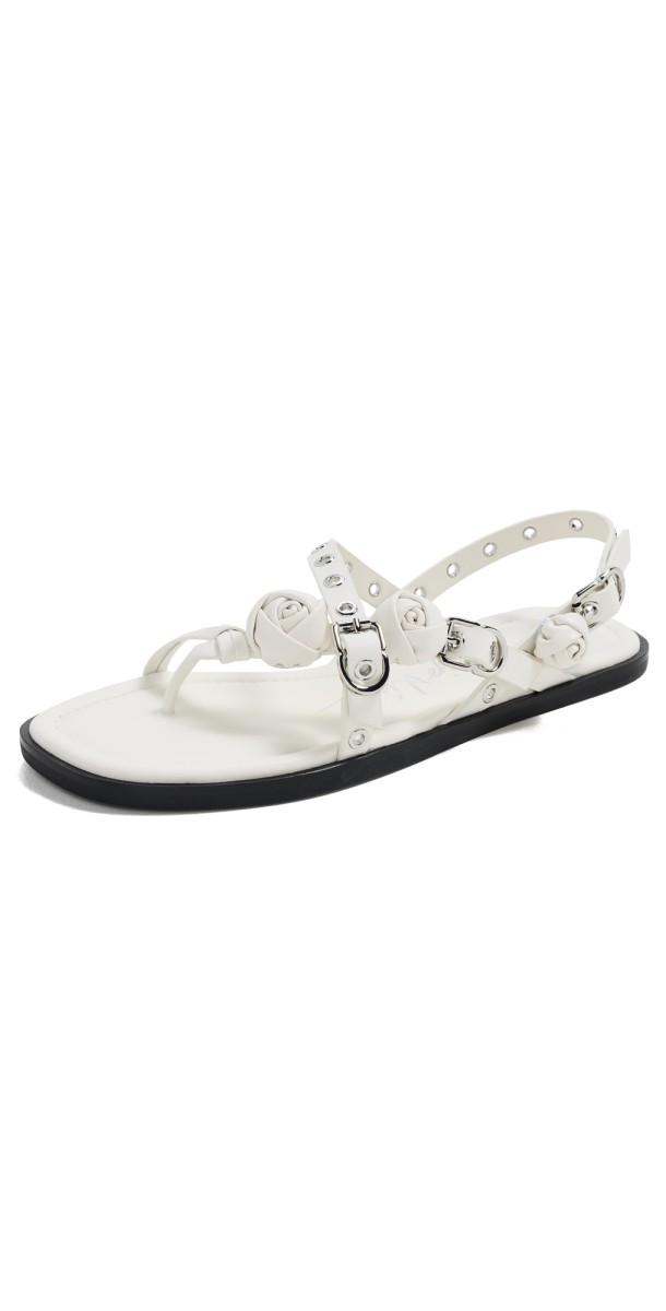 3.1 Phillip Lim Multi-Strap Rivet Sandals Ant. White
