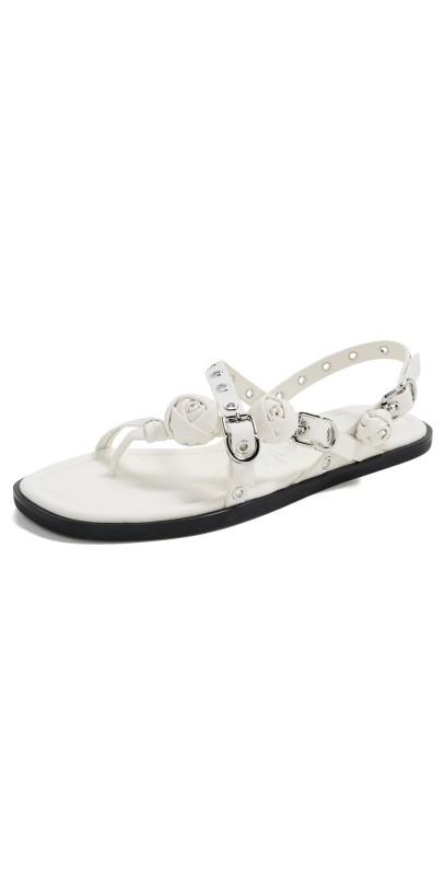 3.1 Phillip Lim Multi-Strap Rivet Sandals Ant. White