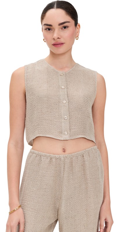 Leset Stella Crewneck Vest Dune
