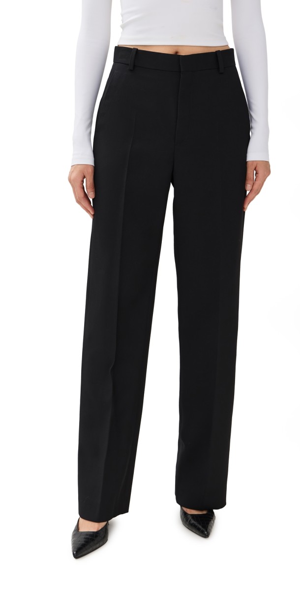 WARDROBE. NYC Straight Leg Trousers Black