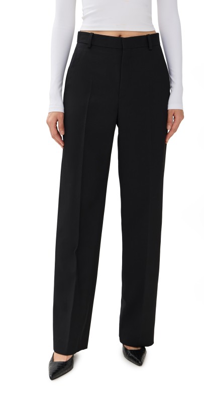 WARDROBE. NYC Straight Leg Trousers Black