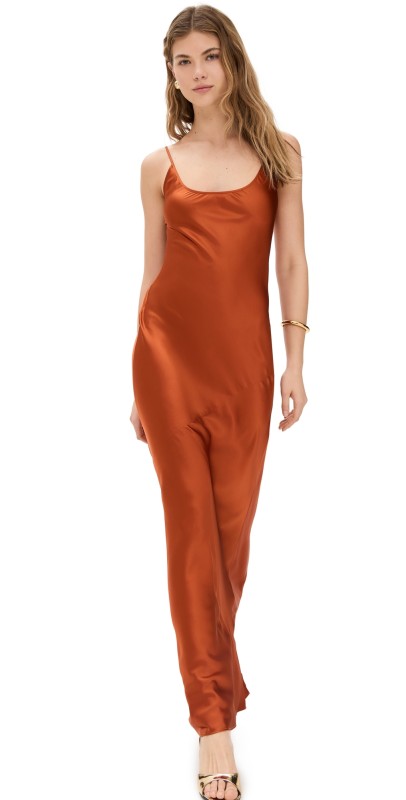 L'AGENCE Charmaine U Neck Gown Clay