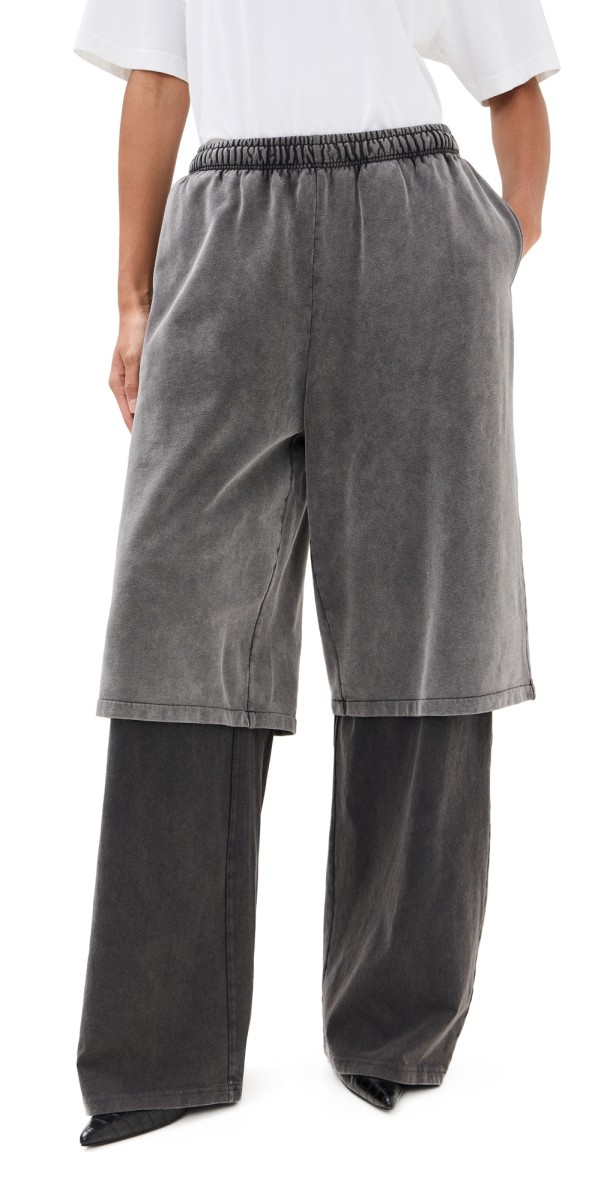 Acne Studios Layered Trousers Anthracite/Black