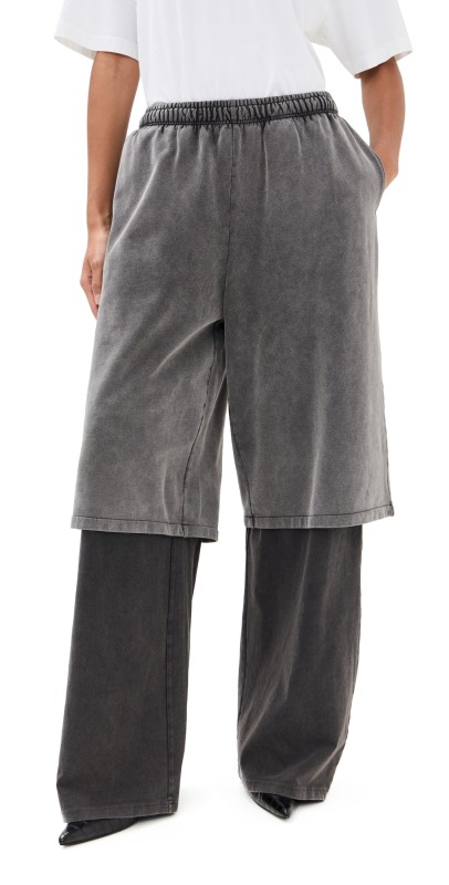 Acne Studios Layered Trousers Anthracite/Black