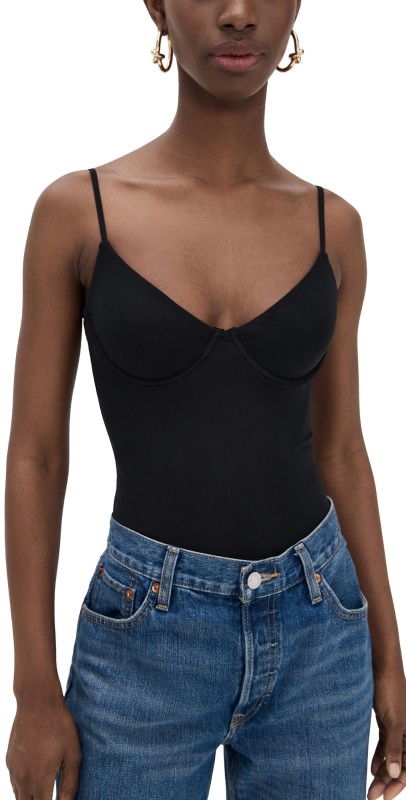 L'AGENCE Elowen Underwire Bodysuit Black