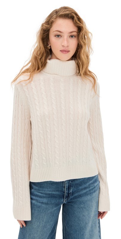 Jenni Kayne Cable Nell Turtleneck Ivory