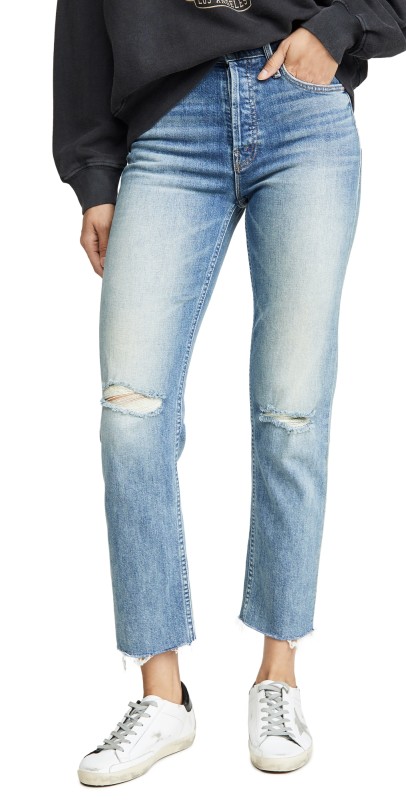 MOTHER MOTHER Superior The Tomcat Ankle Fray Jeans The Last Supper Destroyed