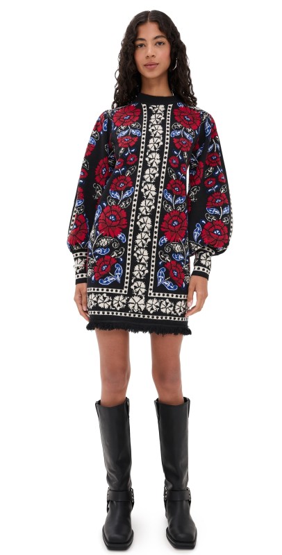 FARM Rio Knit Dress Valentina Black