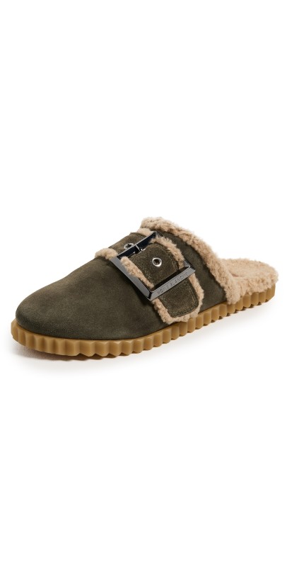 Voile Blanche Frederik Slippers Army Green
