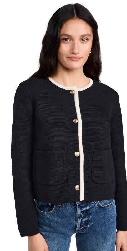 Alex Mill Paris Sweater Jacket Black