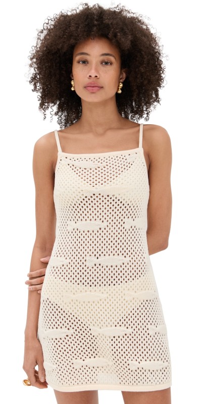 STAUD Rio Dress Ecru