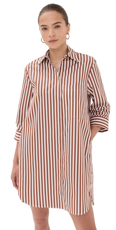 TWP Morning After Dress Ivory/Cognac