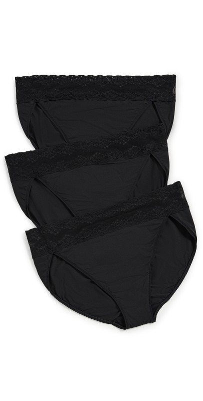 Natori Bliss Perfection French Bikini 3-Pack Black