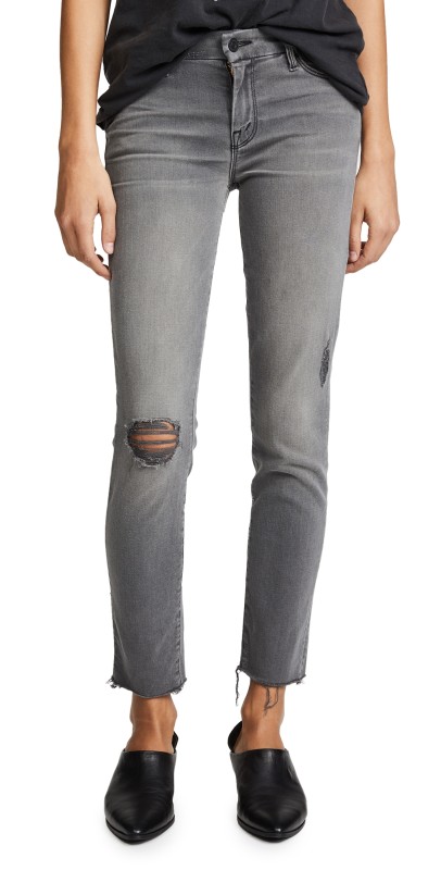 MOTHER Looker Skinny Ankle Fray Jeans Last Chance Saloon