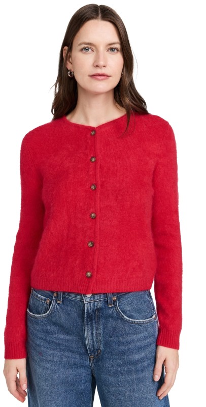Guest in Residence Grizzly Cashmere Cardigan True Red